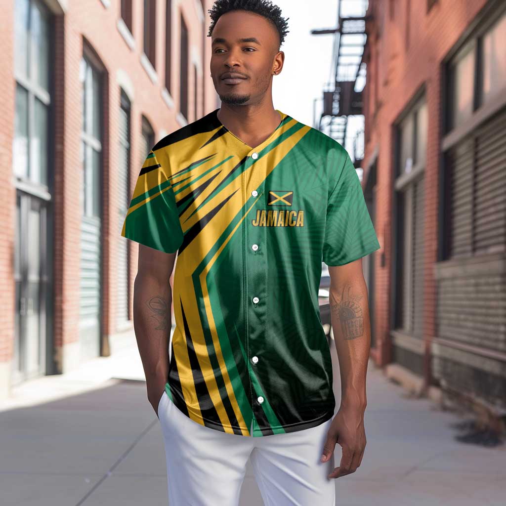 Afro-Jamaican Tropical Palm Personalized Baseball Jersey - African Pride