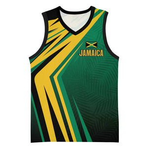 Afro-Jamaican Tropical Palm Personalized Basketball Jersey - African Pride