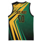 Afro-Jamaican Tropical Palm Personalized Basketball Jersey - African Pride