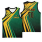 Afro-Jamaican Tropical Palm Personalized Basketball Jersey - African Pride