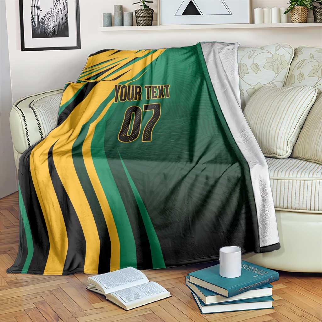 Afro-Jamaican Tropical Palm Personalized Blanket - African Pride