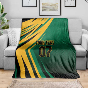 Afro-Jamaican Tropical Palm Personalized Blanket - African Pride