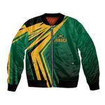 Afro-Jamaican Tropical Palm Personalized Bomber Jacket - African Pride