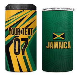 Afro-Jamaican Tropical Palm Personalized 4 in 1 Can Cooler Tumbler - African Pride