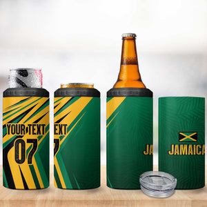 Afro-Jamaican Tropical Palm Personalized 4 in 1 Can Cooler Tumbler - African Pride