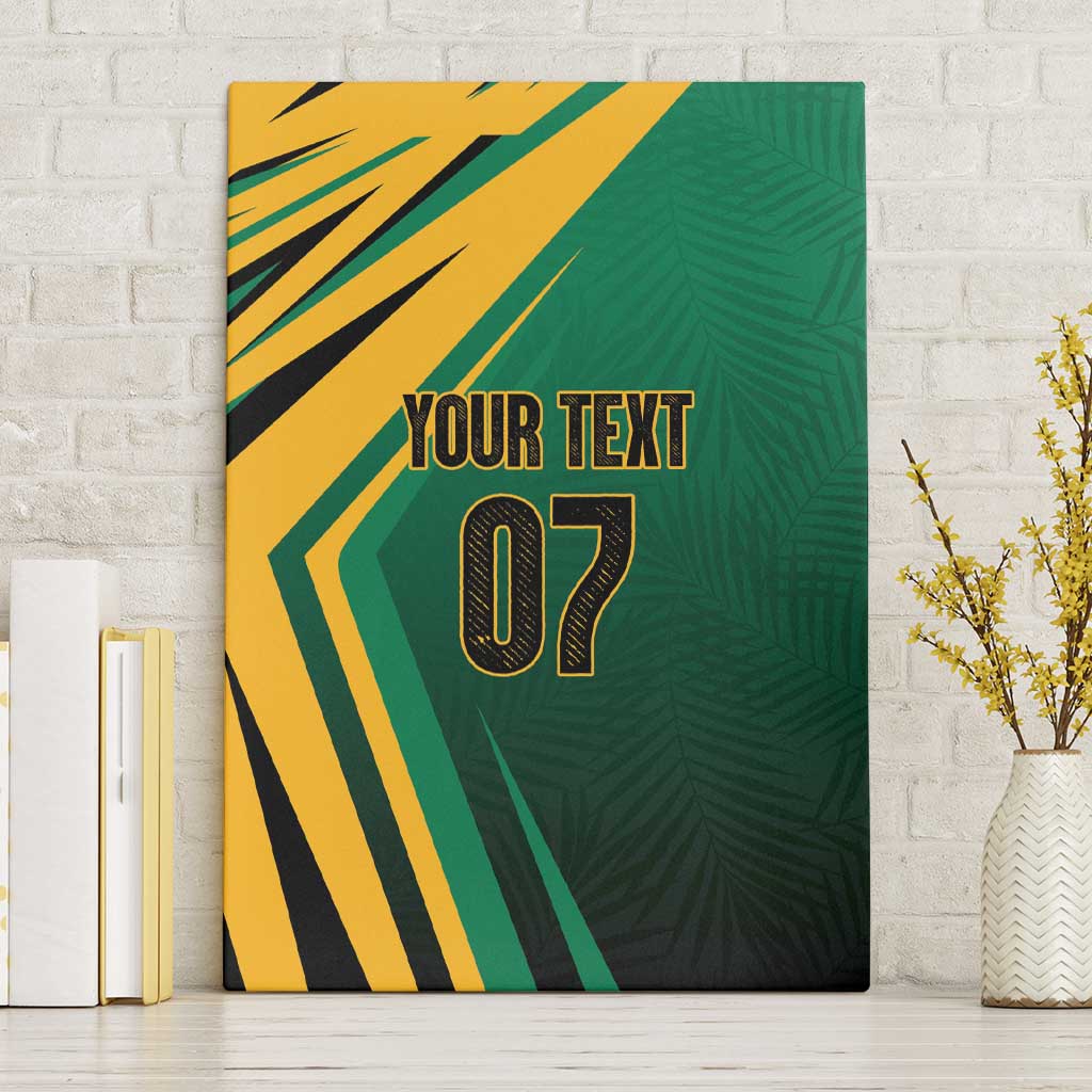 Afro-Jamaican Tropical Palm Personalized Canvas Wall Art - African Pride
