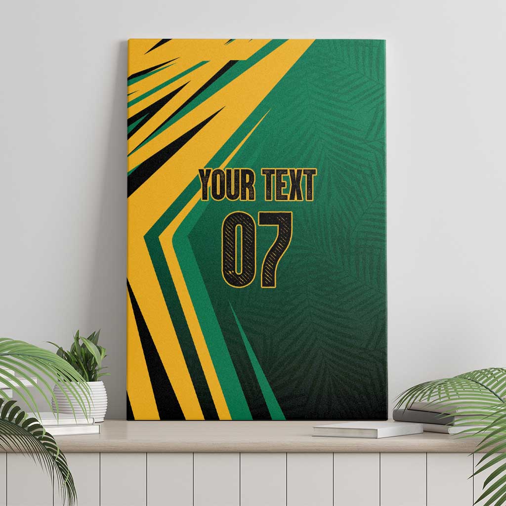 Afro-Jamaican Tropical Palm Personalized Canvas Wall Art - African Pride