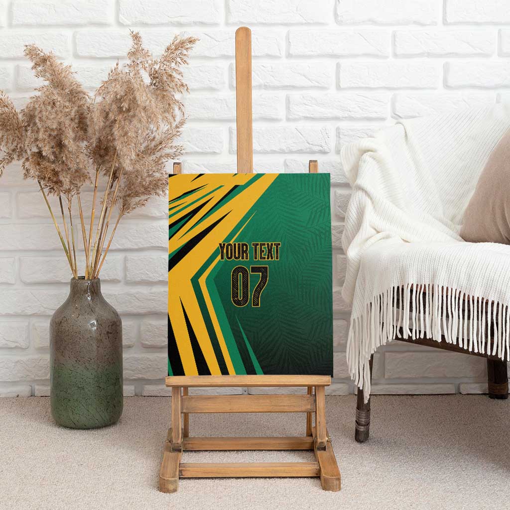 Afro-Jamaican Tropical Palm Personalized Canvas Wall Art - African Pride