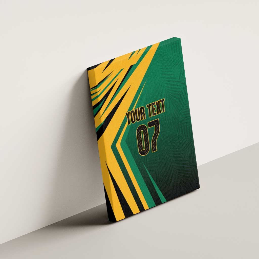 Afro-Jamaican Tropical Palm Personalized Canvas Wall Art - African Pride