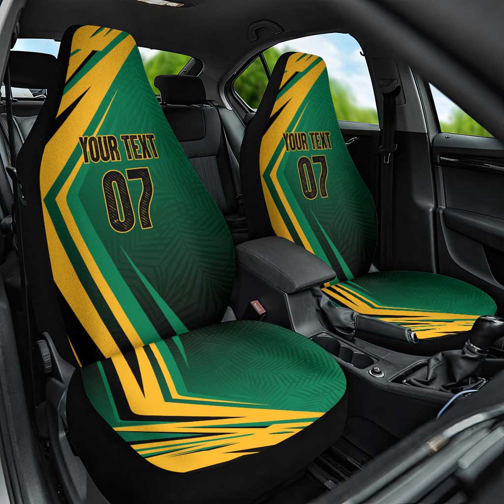 Afro-Jamaican Tropical Palm Personalized Car Seat Cover - African Pride
