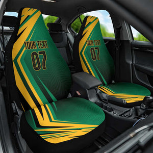 Afro-Jamaican Tropical Palm Personalized Car Seat Cover - African Pride