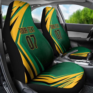 Afro-Jamaican Tropical Palm Personalized Car Seat Cover - African Pride