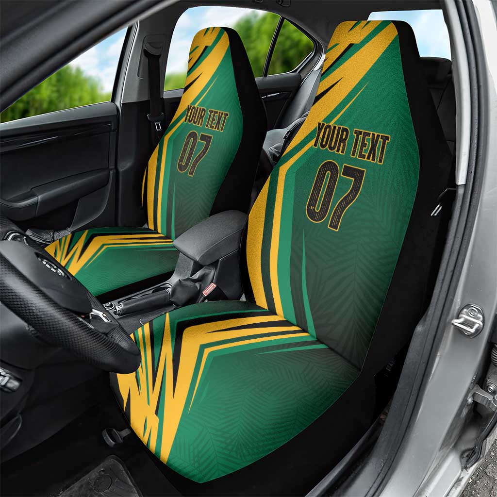 Afro-Jamaican Tropical Palm Personalized Car Seat Cover - African Pride