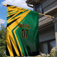Afro-Jamaican Tropical Palm Personalized Garden Flag - African Pride