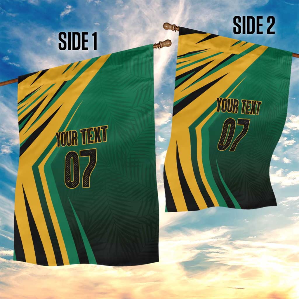 Afro-Jamaican Tropical Palm Personalized Garden Flag - African Pride