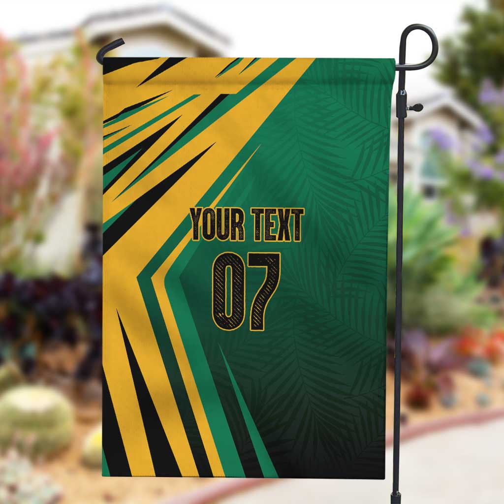 Afro-Jamaican Tropical Palm Personalized Garden Flag - African Pride