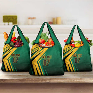 Afro-Jamaican Tropical Palm Personalized Grocery Bag - African Pride