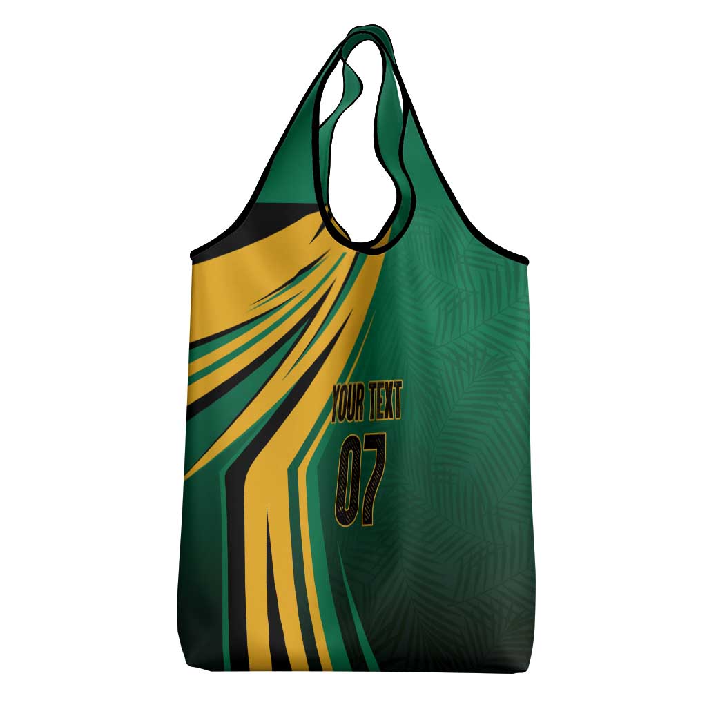 Afro-Jamaican Tropical Palm Personalized Grocery Bag - African Pride