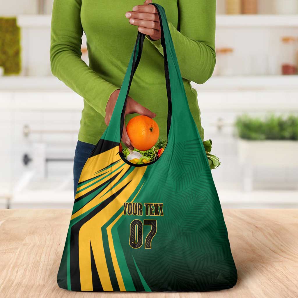 Afro-Jamaican Tropical Palm Personalized Grocery Bag - African Pride