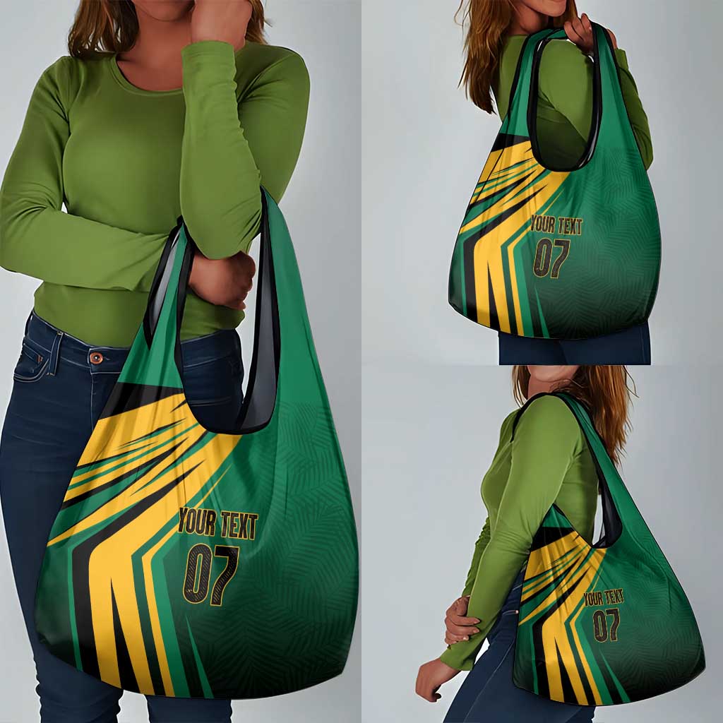 Afro-Jamaican Tropical Palm Personalized Grocery Bag - African Pride