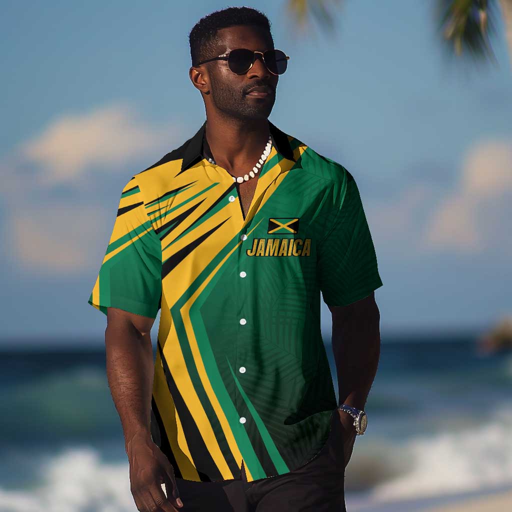 Afro-Jamaican Tropical Palm Personalized Hawaiian Shirt - African Pride