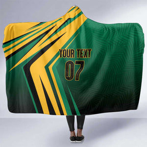 Afro-Jamaican Tropical Palm Personalized Hooded Blanket - African Pride