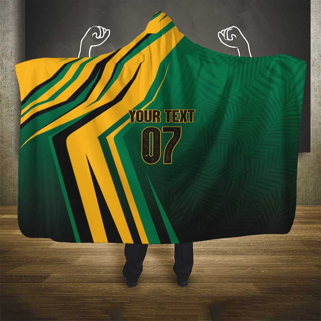 Afro-Jamaican Tropical Palm Personalized Hooded Blanket - African Pride