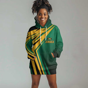 Afro-Jamaican Tropical Palm Personalized Hoodie Dress - African Pride