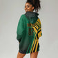 Afro-Jamaican Tropical Palm Personalized Hoodie Dress - African Pride