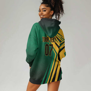 Afro-Jamaican Tropical Palm Personalized Hoodie Dress - African Pride