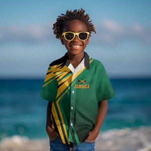 Afro-Jamaican Tropical Palm Personalized Kid Hawaiian Shirt - African Pride