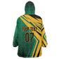 Afro-Jamaican Tropical Palm Personalized Kid Wearable Blanket Hoodie - African Pride