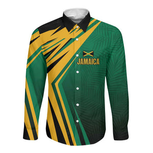 Afro-Jamaican Tropical Palm Personalized Long Sleeve Button Shirt - African Pride