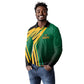 Afro-Jamaican Tropical Palm Personalized Long Sleeve Polo Shirt - African Pride