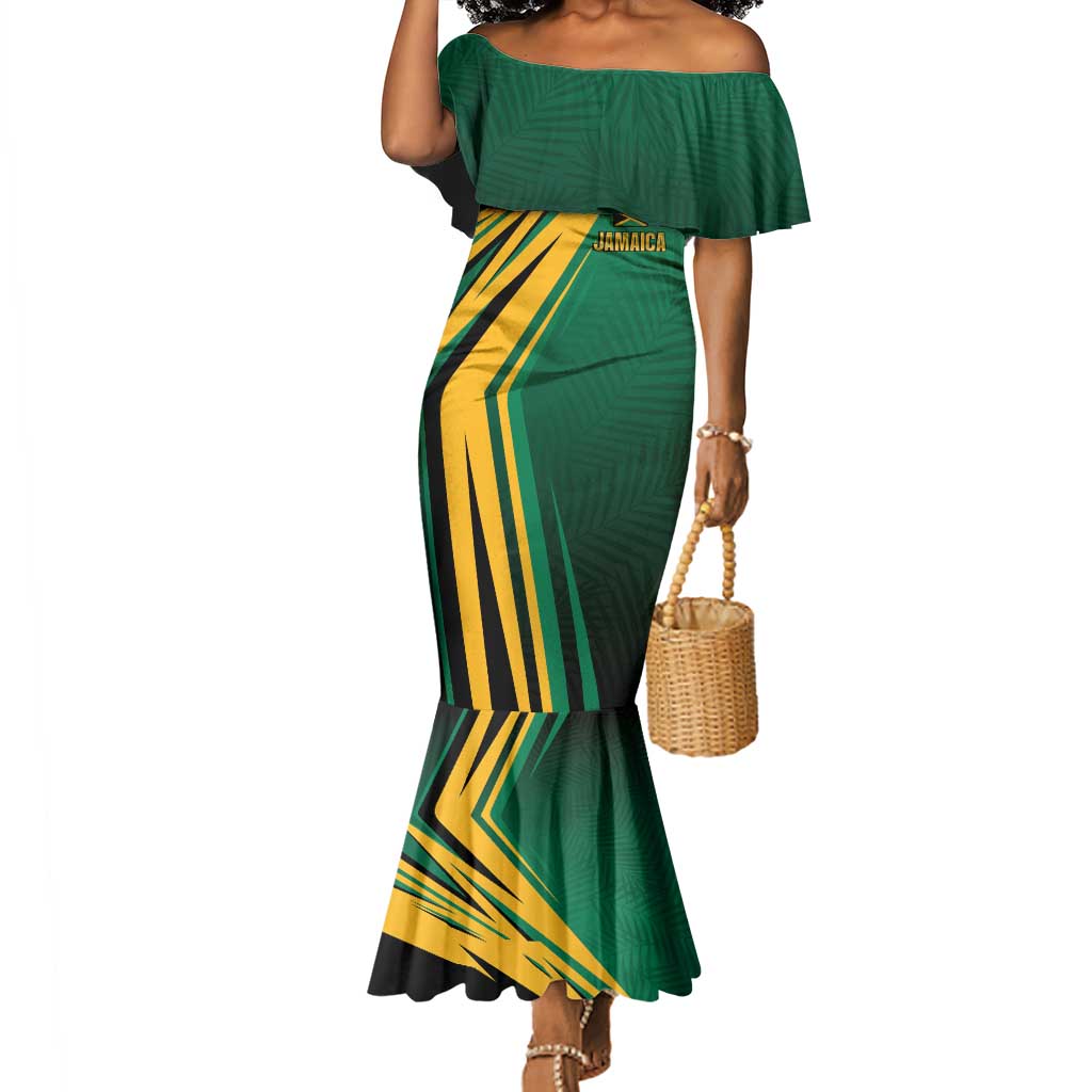 Afro-Jamaican Tropical Palm Personalized Mermaid Dress - African Pride