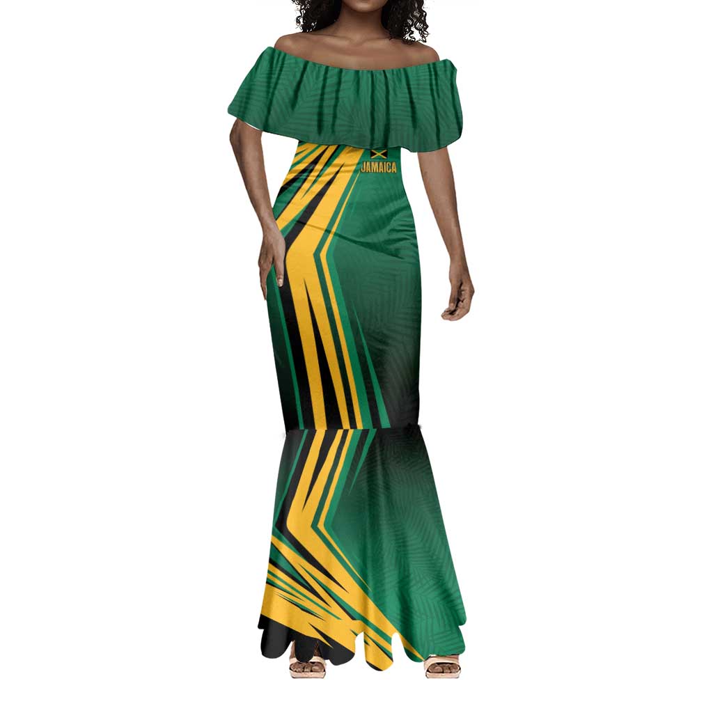 Afro-Jamaican Tropical Palm Personalized Mermaid Dress - African Pride