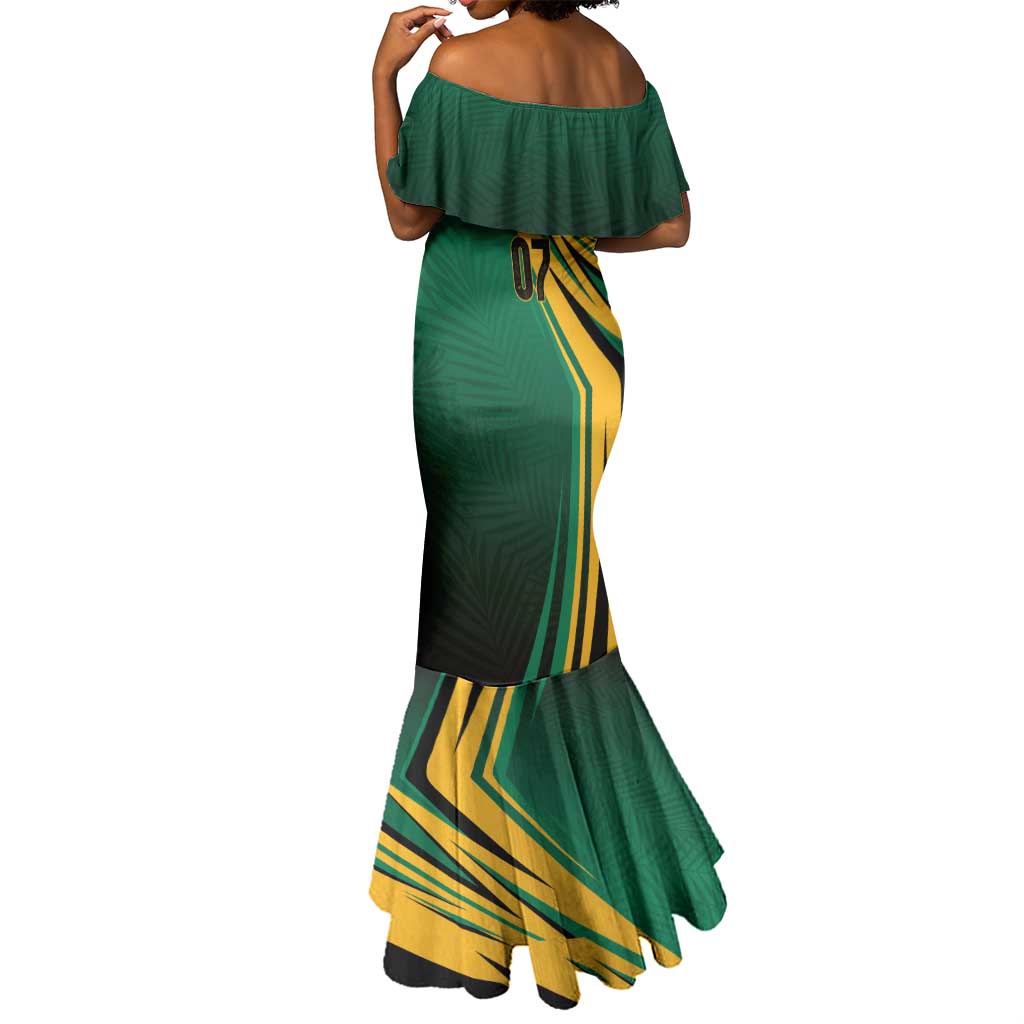 Afro-Jamaican Tropical Palm Personalized Mermaid Dress - African Pride