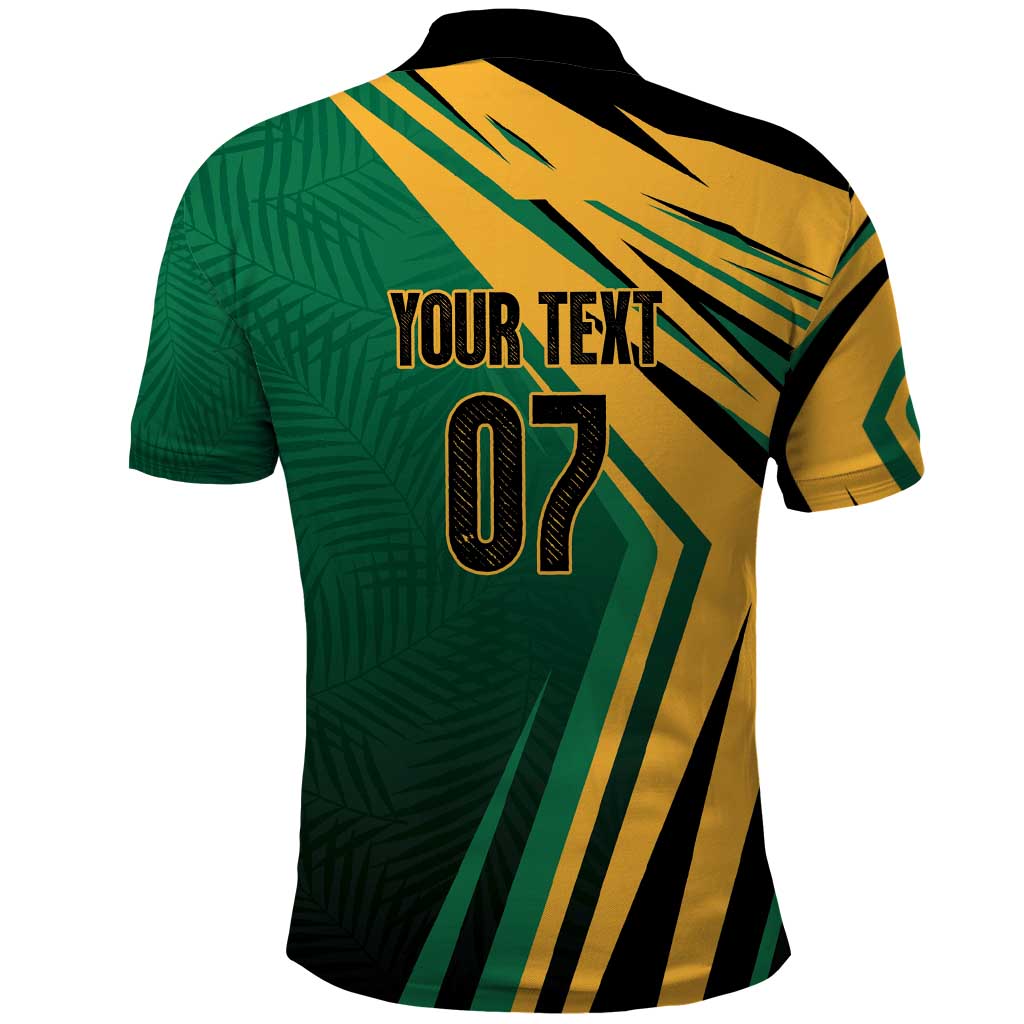 Afro-Jamaican Tropical Palm Personalized Polo Shirt - African Pride