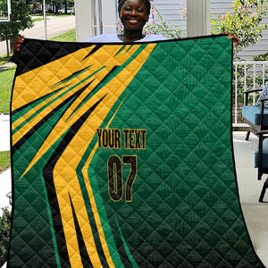 Afro-Jamaican Tropical Palm Personalized Quilt - African Pride