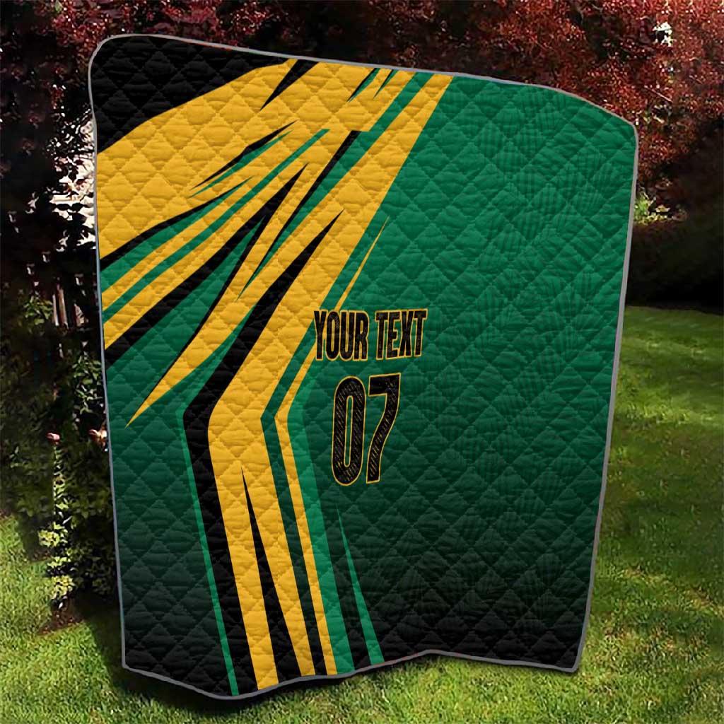 Afro-Jamaican Tropical Palm Personalized Quilt - African Pride