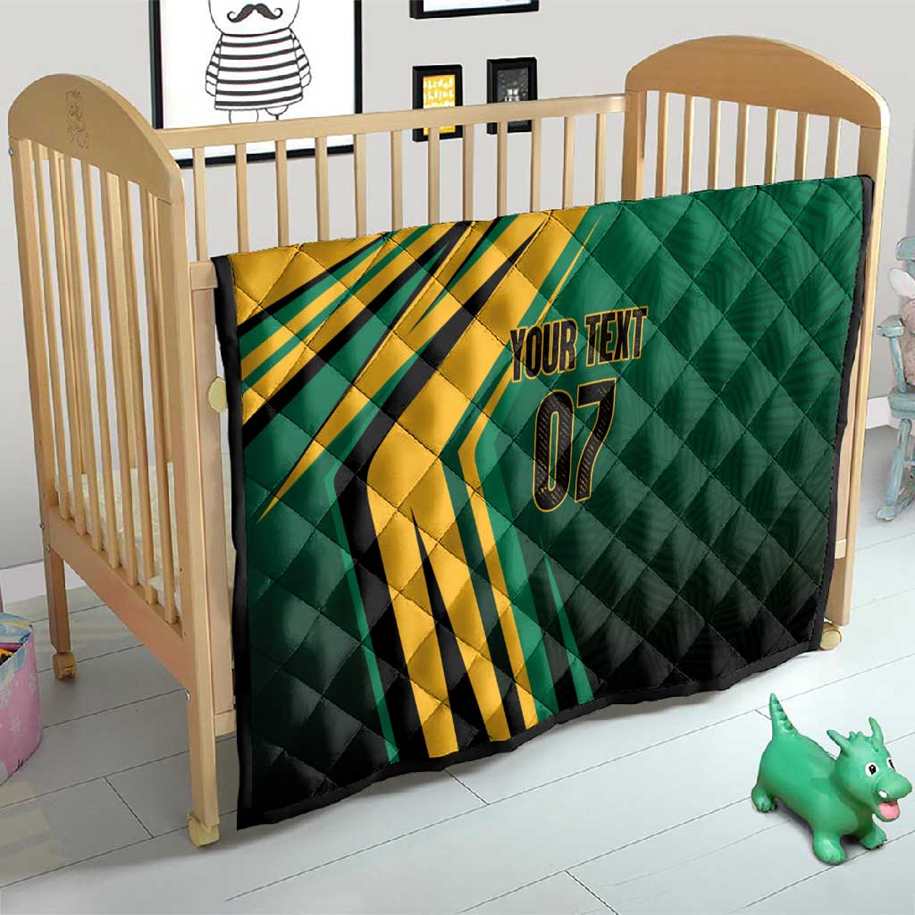 Afro-Jamaican Tropical Palm Personalized Quilt - African Pride