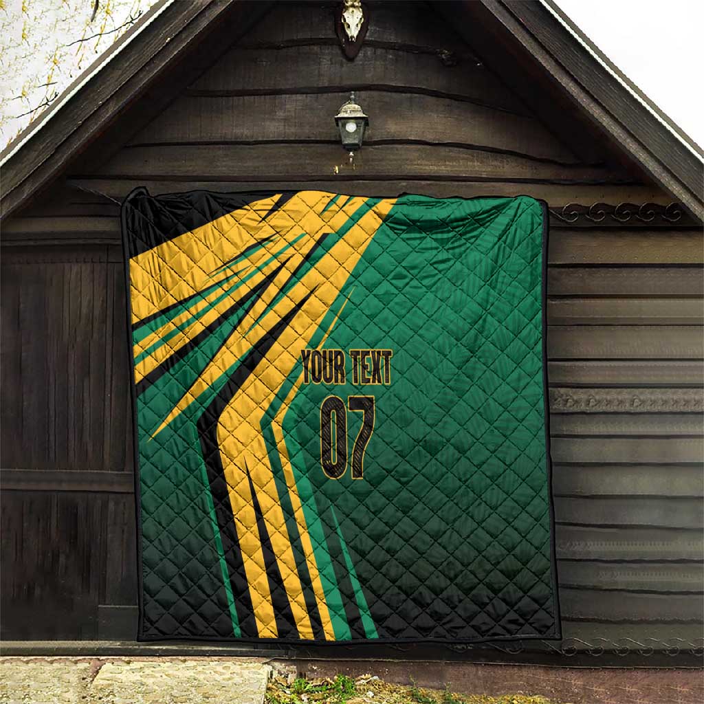 Afro-Jamaican Tropical Palm Personalized Quilt - African Pride