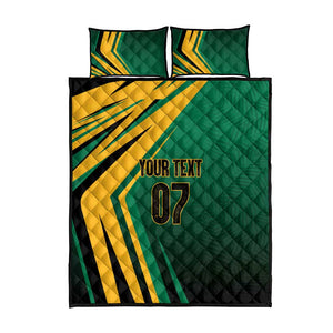 Afro-Jamaican Tropical Palm Personalized Quilt Bed Set - African Pride