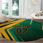 Afro-Jamaican Tropical Palm Personalized Round Carpet - African Pride