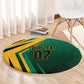 Afro-Jamaican Tropical Palm Personalized Round Carpet - African Pride