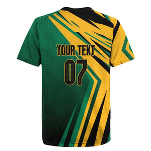 Afro-Jamaican Tropical Palm Personalized Rugby Jersey - African Pride