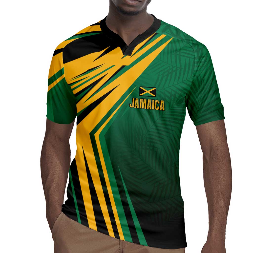 Afro-Jamaican Tropical Palm Personalized Rugby Jersey - African Pride
