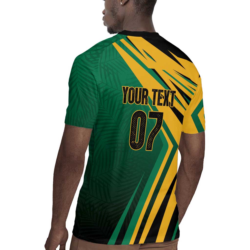 Afro-Jamaican Tropical Palm Personalized Rugby Jersey - African Pride
