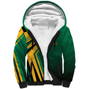 Afro-Jamaican Tropical Palm Personalized Sherpa Hoodie - African Pride