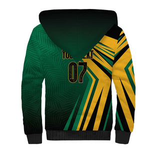 Afro-Jamaican Tropical Palm Personalized Sherpa Hoodie - African Pride